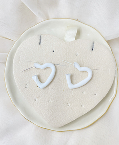 Argolla corazón blanco
