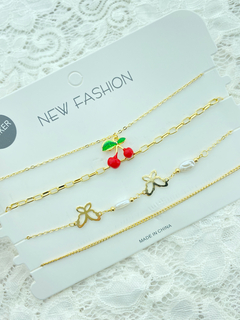 Choker cereza X4 - joyería rubí