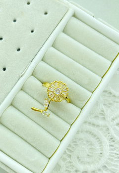 Anillo giratorio flor