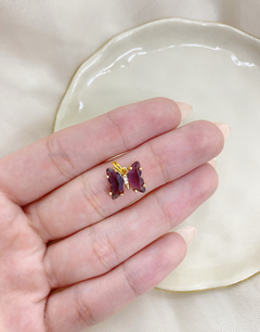 Dijes mariposa violeta