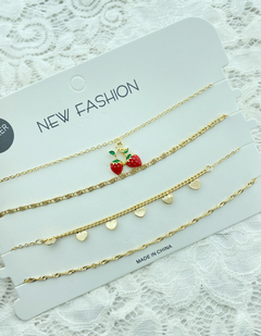 Choker cereza X4