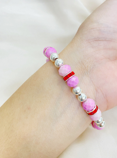 Pulsera con piedras rosa - comprar online