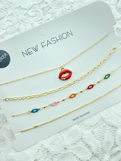 Choker cereza X4 - joyería rubí