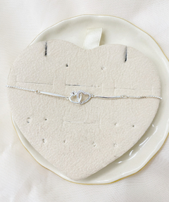 Pulsera corazones con piedra