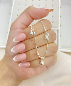 Tobillera bolitas Plata 925 - comprar online
