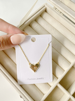 Conjunto corazón dorado