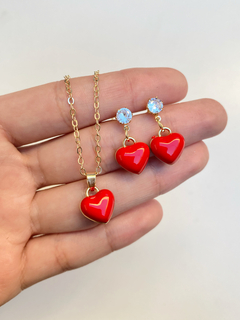 Conjuntos cereza dorados - joyería rubí