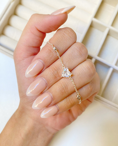 Pulsera corazón cubic