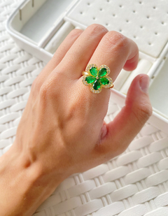 Anillo Flor con Strass - comprar online