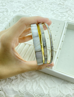 Esclava de Bronce y nacar X3 - joyería rubí
