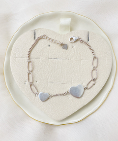 Pulsera corazones Plata 925