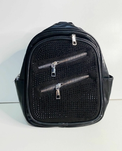 Mochila con strass negro