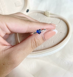 Anillo corazon mini azul - comprar online