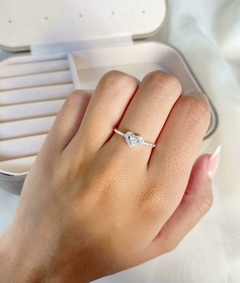 Anillo corazon cristal