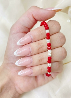 Pulsera elastizada. Cristales y plata 925 - comprar online