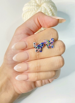 Aros mariposa de colores - joyería rubí