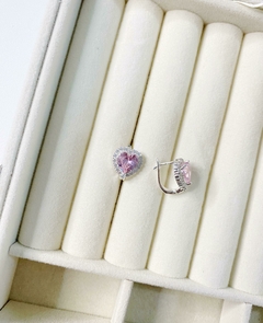 Argolla corazon cubic con strass - comprar online