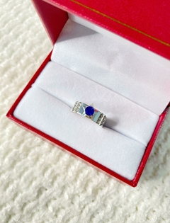 Anillo estrella azul