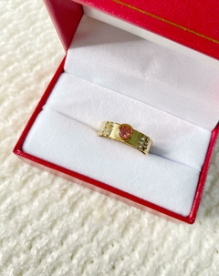Anillo circulo rosa