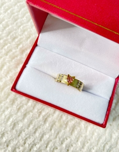 Anillo estrella rosa