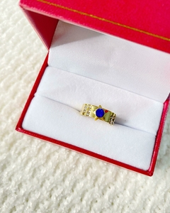 Anillo estrella azul