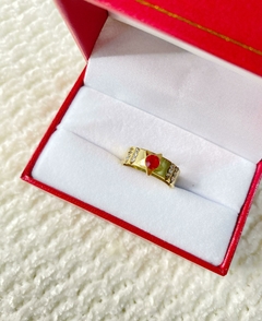Anillo estrella roja