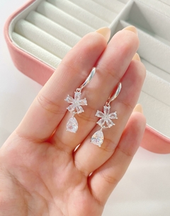 Argolla flor colgante - tienda online