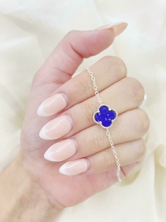 Pulsera trebol violetta 925