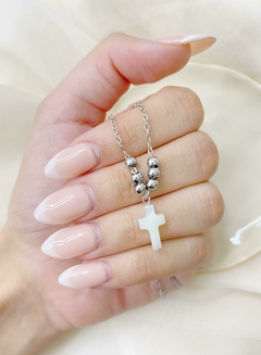 Conjunto cruz de nacar