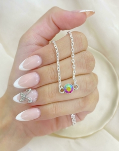 collar acero blanco