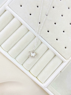 Collar Estrella Acero blanco