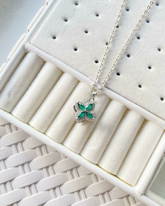 Conjunto giratorio flor verde
