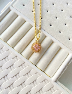 Conjunto giratorio flor rosa