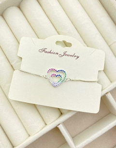 Pulsera doble corazon