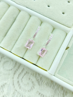 argolla cuadrado strass - joyería rubí