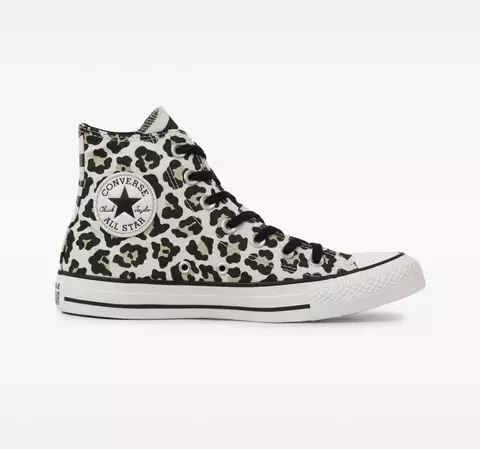 Tênis All Star Chuck Taylor Cano Alto ANIMAL PRINT BEGE EMENDOA - CT13070001