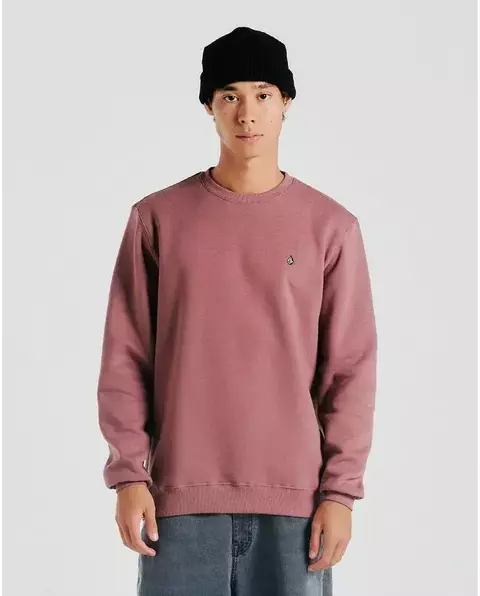 Moletom Volcom Careca Single Stone Bordô - VLBL010009