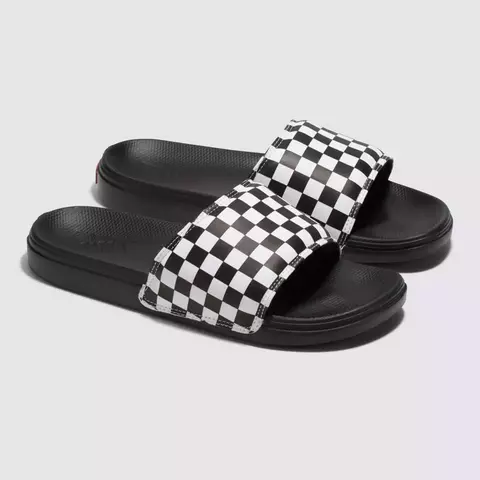 Chinelo Vans Slide-On La Costa Checkerboard True White Black