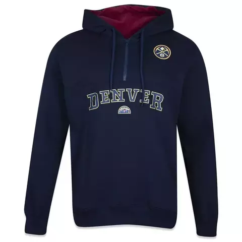 Moletom New Era Canguru NBA Denver Nuggets Back To School Marinho - NBI23MOL003