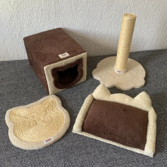 Kit Mega Prime - Toca Túnel, Arranhador Vertical, Tapetinho Arranhador e Caminha - comprar online