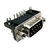 Conector DB9 macho 90º solda placa c/ kit de retenção
