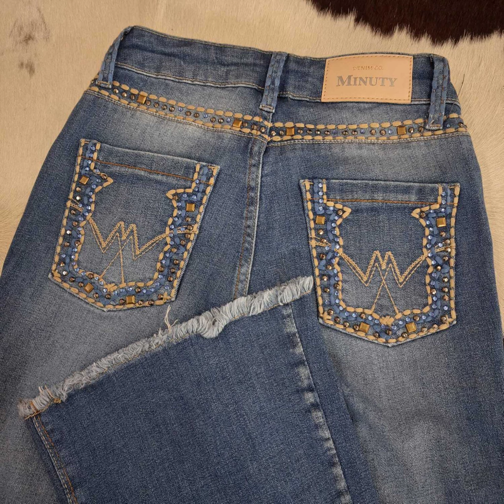 CALCA FEM BLUE SHINE