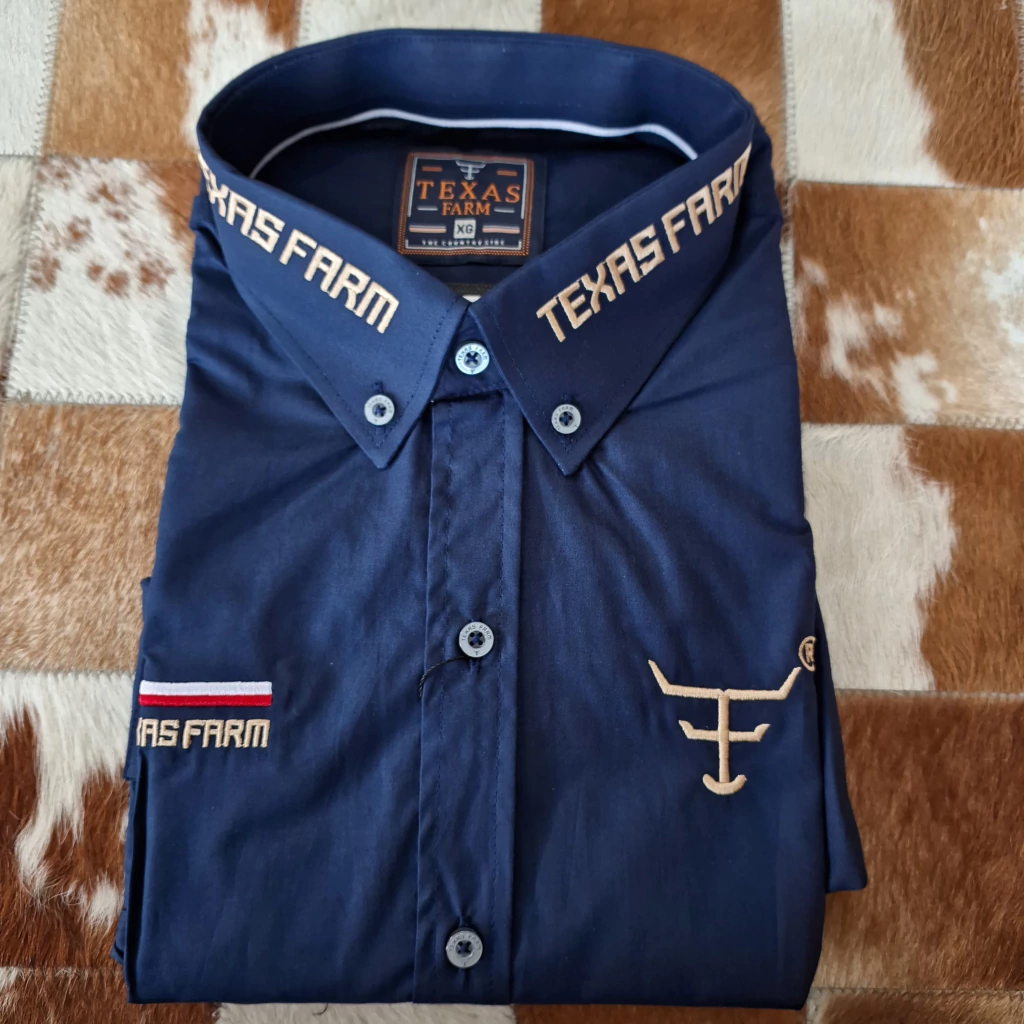 CAMISA COMPETICAO MASC. MARINHO/BEGE