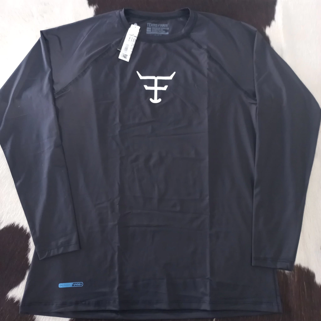 CAMISETA UV TEXAS FARM MASCULINA PRETO