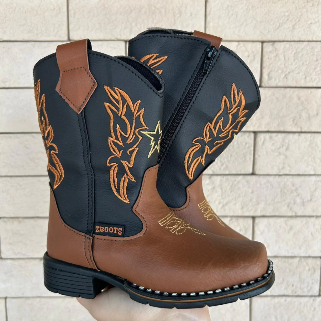 TEXANA INF. ZBOOTS CONHAQUE PRETO