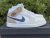 Air Jordan 1 MID - White / Blue Void-Team Red-Khaki