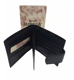 Billetera cuero vaca solapa art 136 - comprar online