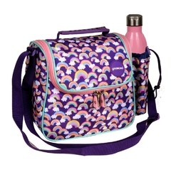 Lunchera con porta botella estampada
