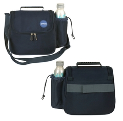 Lunchera con porta botella negro - comprar online