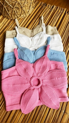 CROPPED TRICOT FLOWER - comprar online